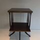 Rotating Table with Two Mahogany and Brass Platforms with Turned Columns.