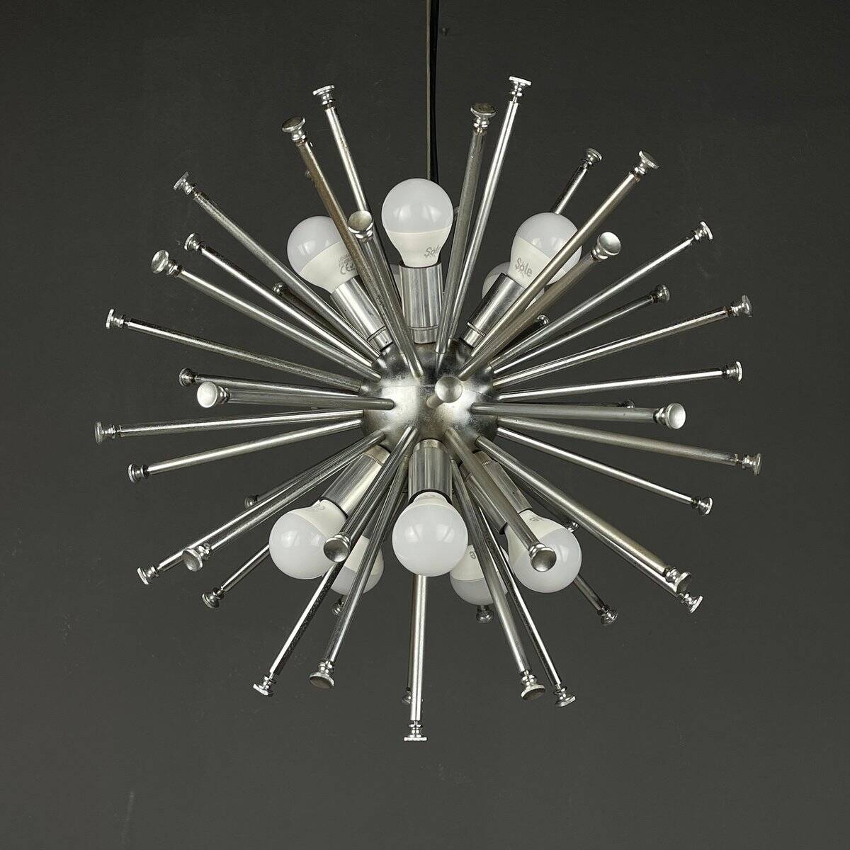 Vintage crystal dandelion lustre, Italy, 1960s