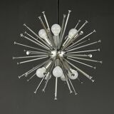 Vintage crystal dandelion lustre, Italy, 1960s