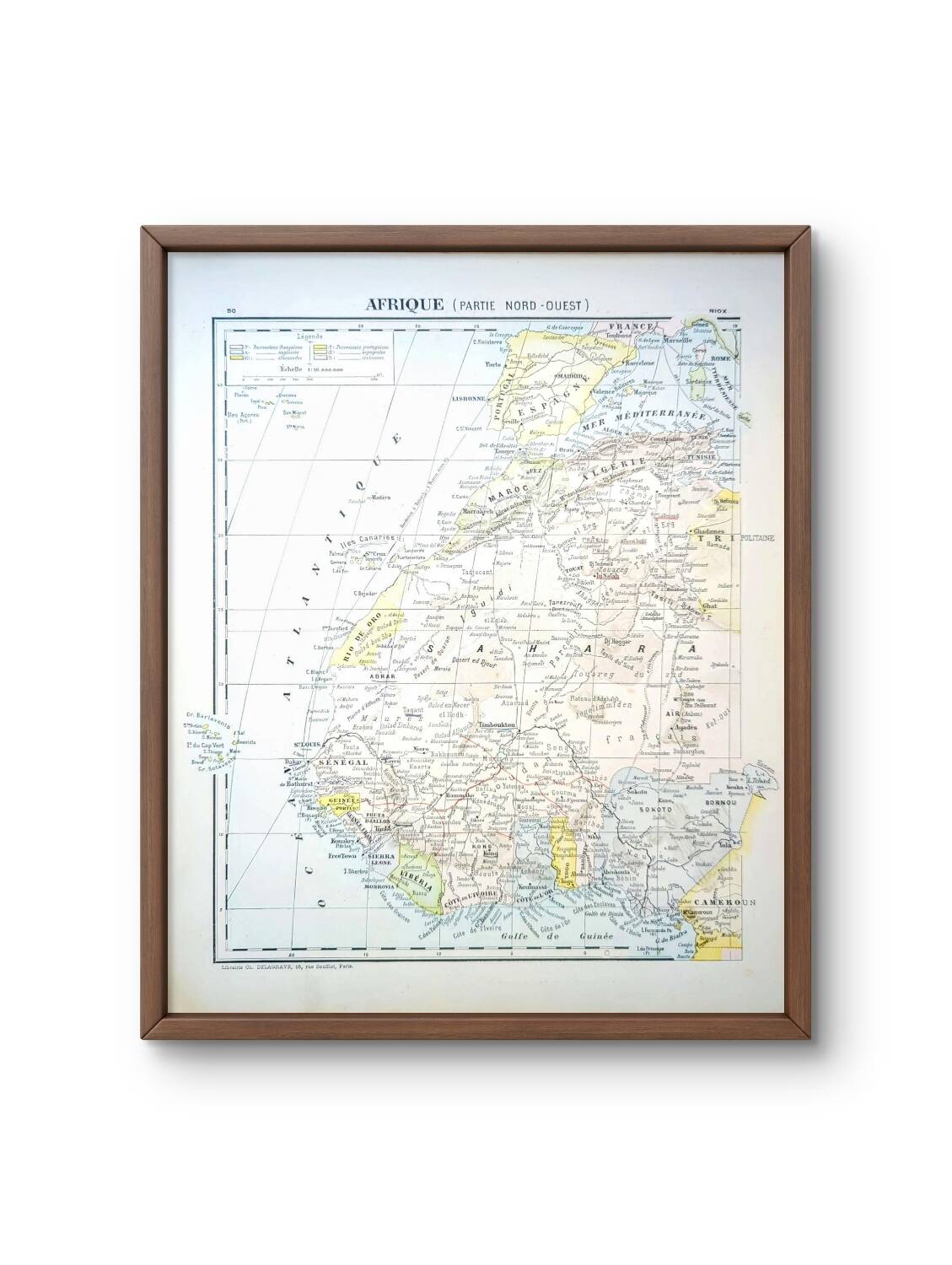 Printed in 1900, North-West Africa. Authentic Vintage.