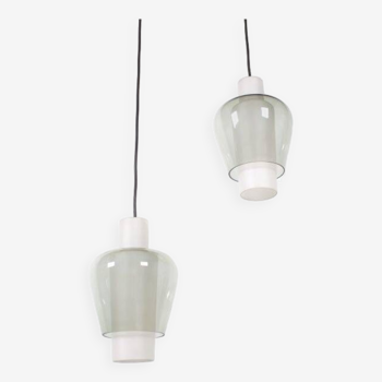 Two Beautiful Glass ‘Suomi’ Pendants by Tapio Wirkkala, Finland, 1950s