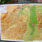 Map of the district of Rhenish Hesse and Palatinate 215 cm