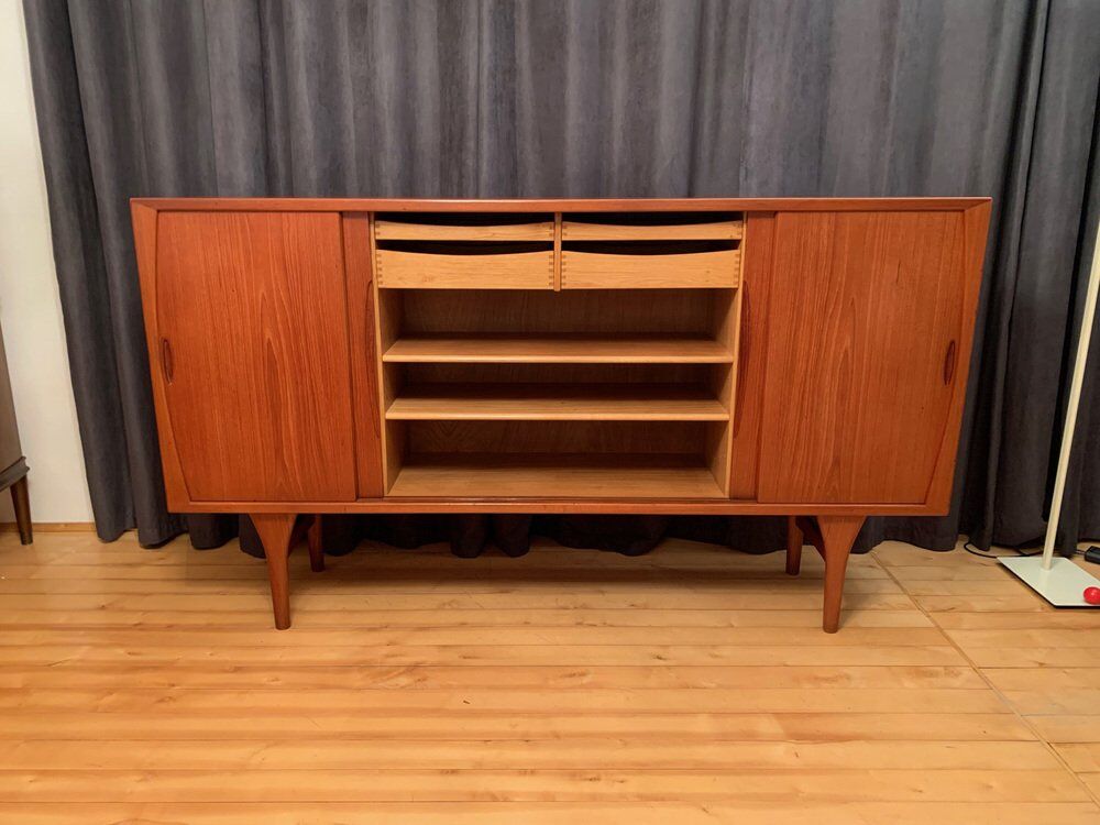 Danish highboard by Henning Kjaernulf for Bruno Hansen, 1960s