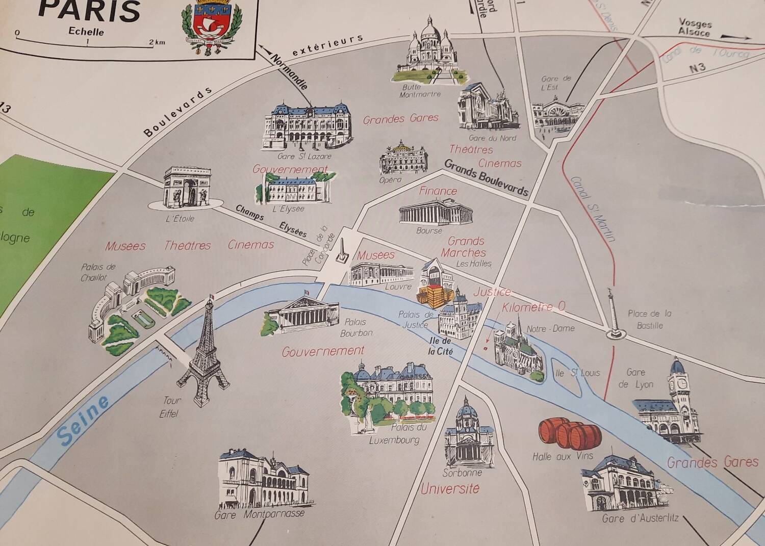 Vintage Paris school poster