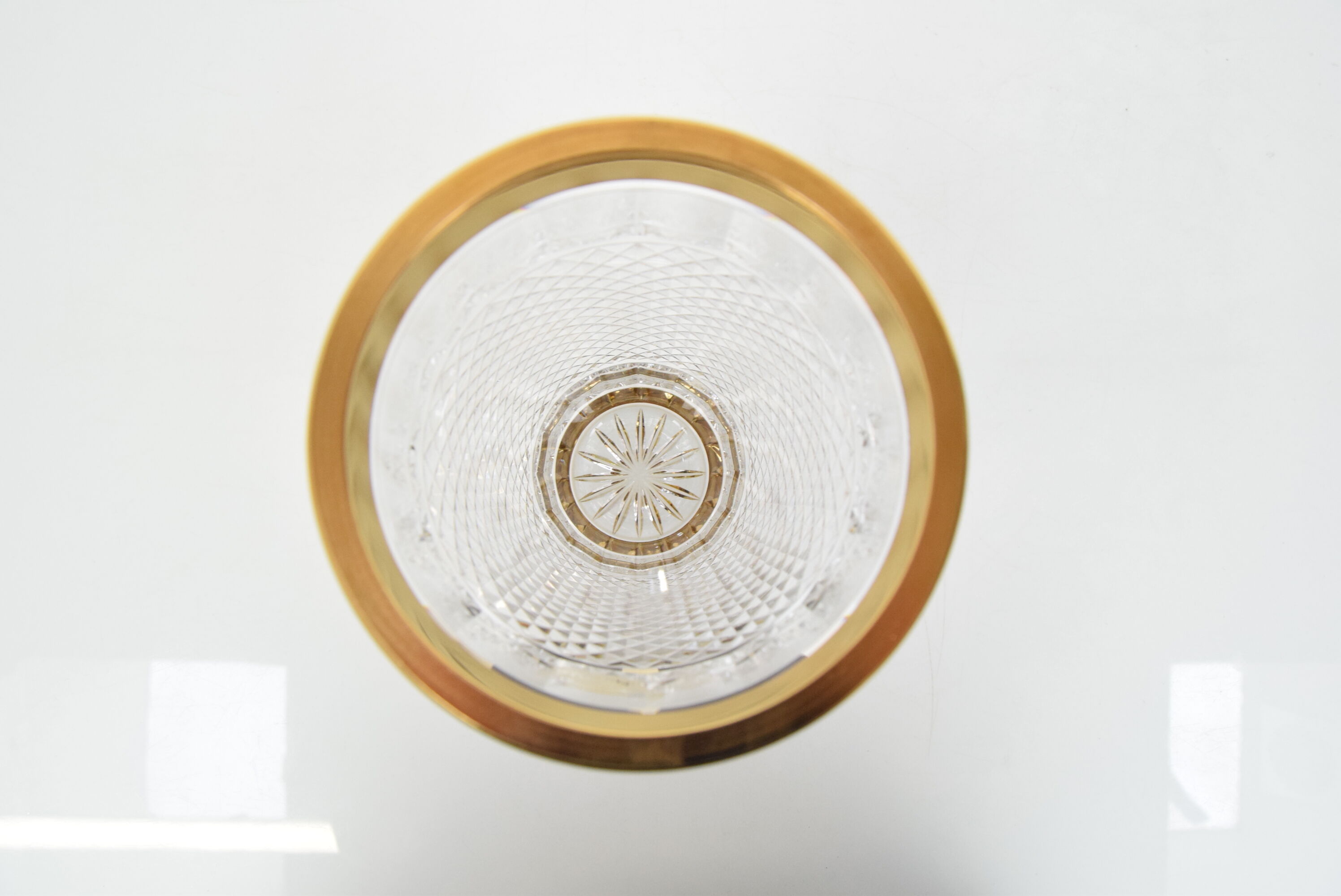 Mid-century glass vase,bohemia crystal,circa 1960's.