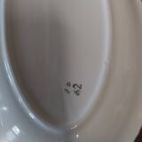 Pair of Badonviller iron earthenware dishes, Amina model