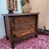 Brutalist elm chest of drawers
