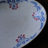Red and blue Art Deco plate Clotilde HBCM