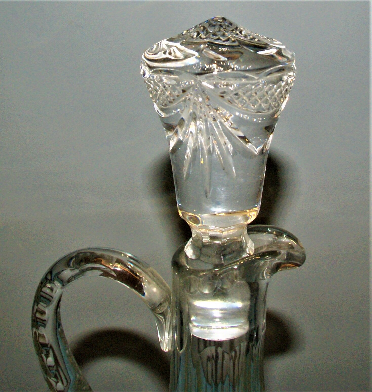 Carafe ewer for wine or water crystal cross of lorraine
