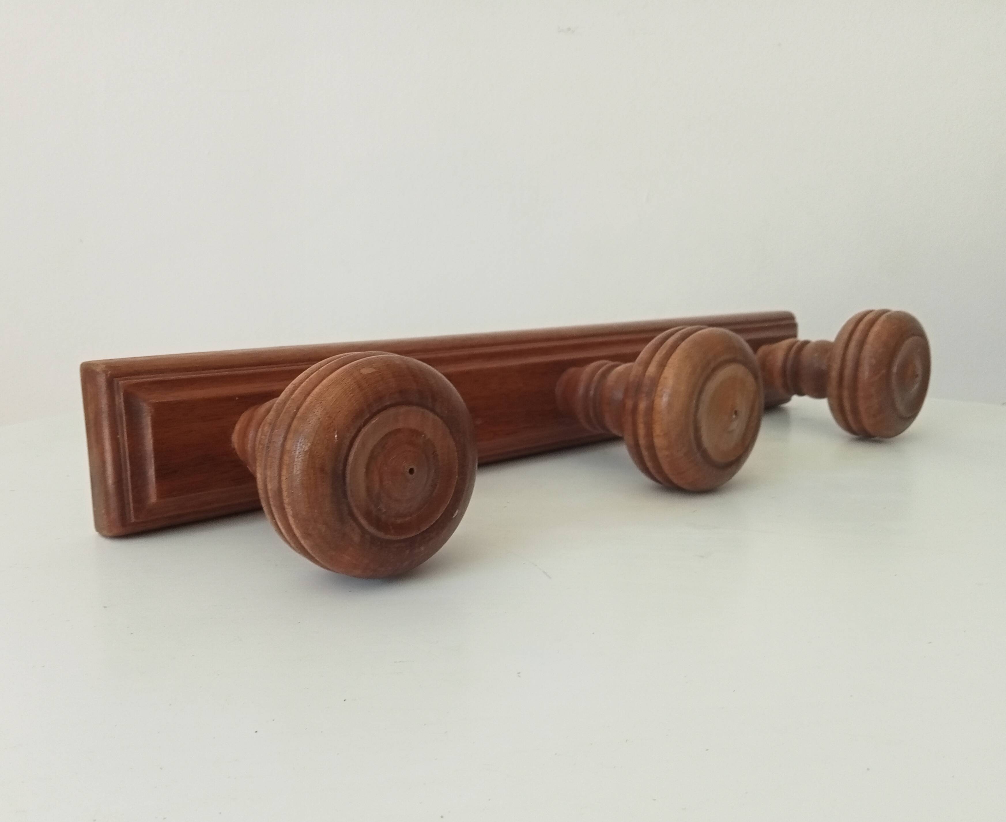 Rustic vintage wall coat rack