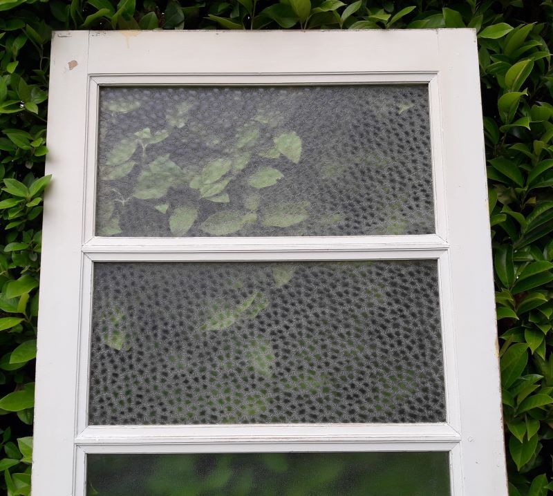 Door vintage translucent glazing