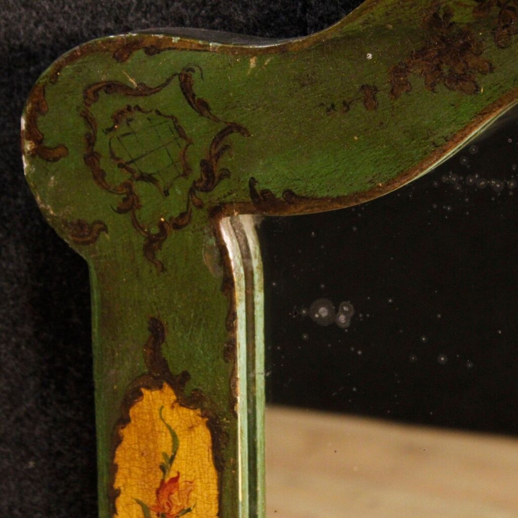 Mirror wooden lacquered and painted 83x115cm