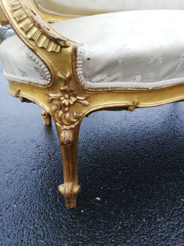 Banquette Napoléon 3 style Louis XV