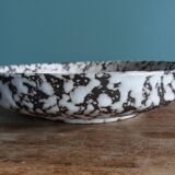 West Germany flat pocket emptier with orange flower decor