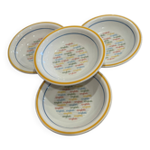 4 spaghetti plates made in Italy