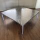 Table basse vintage et moderniste Rolf Benz en marbre et acier