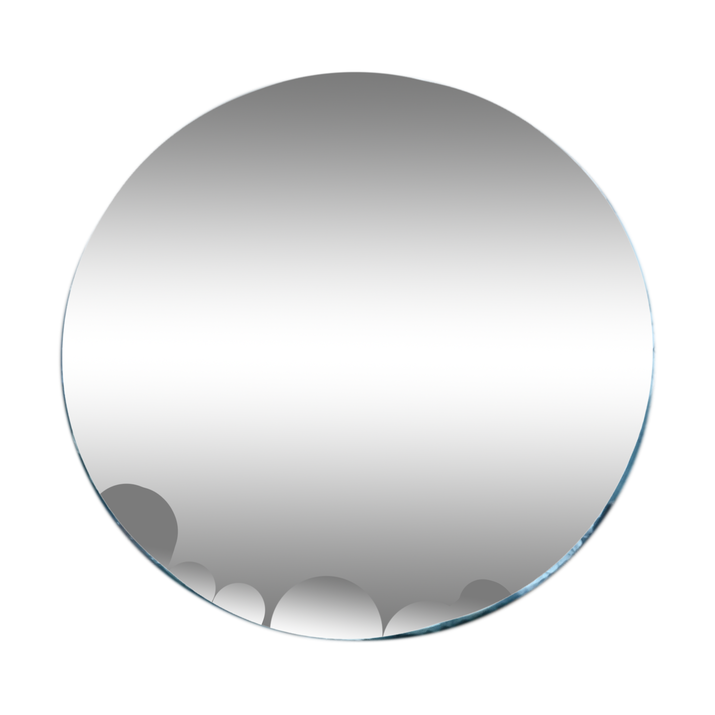 Round beveled mirror to install