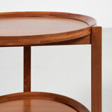 Midcentury danish trolley with 2 serving trays in teak 1960s