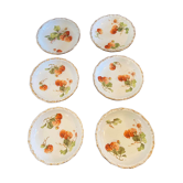 Lot of 6 hollow plates Hamage Nord floral pattern in France