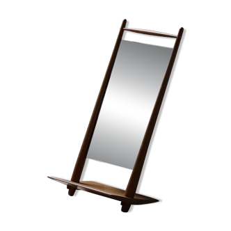 Mid-century Scandinavian floor mirror in wood, 1950–1960
