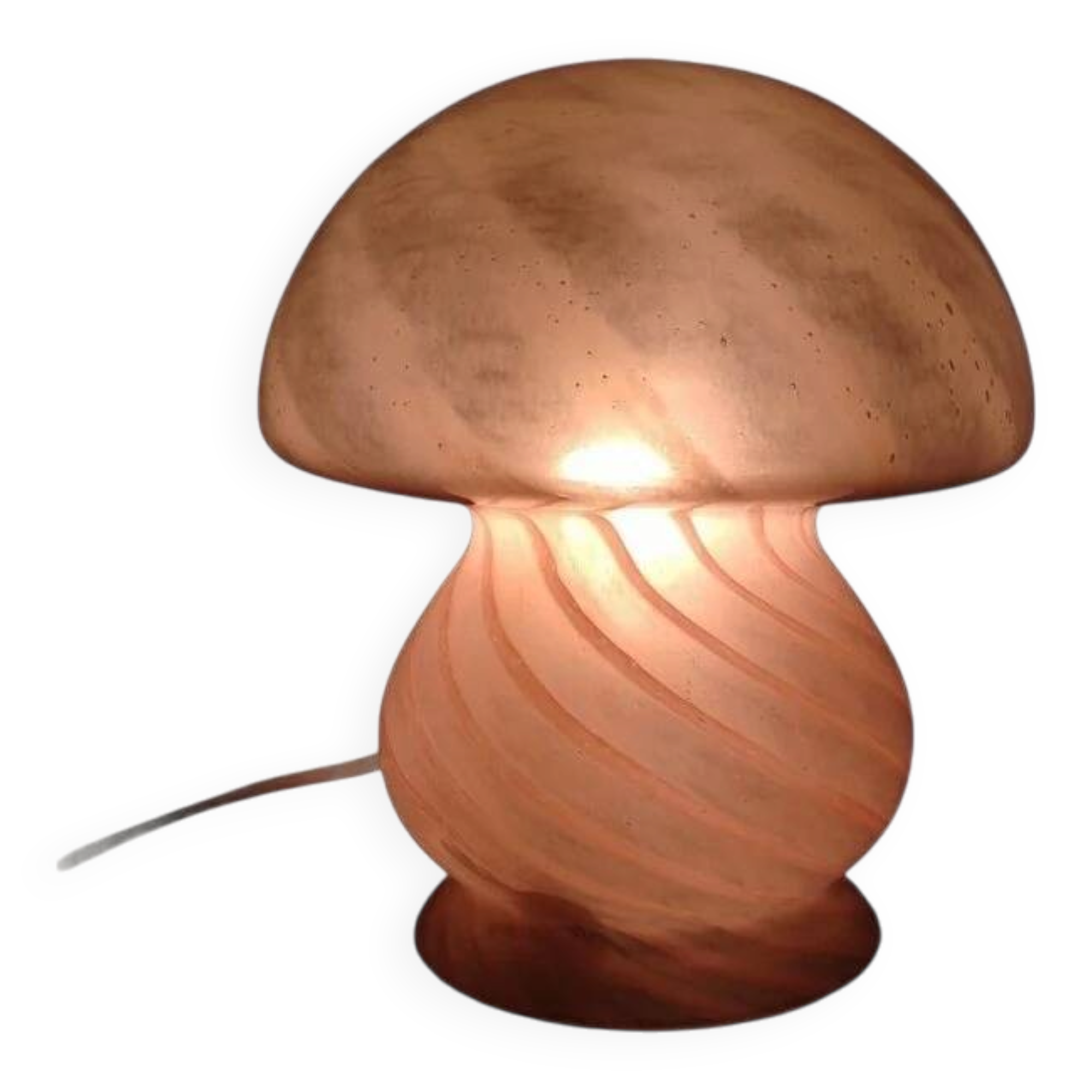 Vintage Murano glass mushroom lamp, Italy 1970.