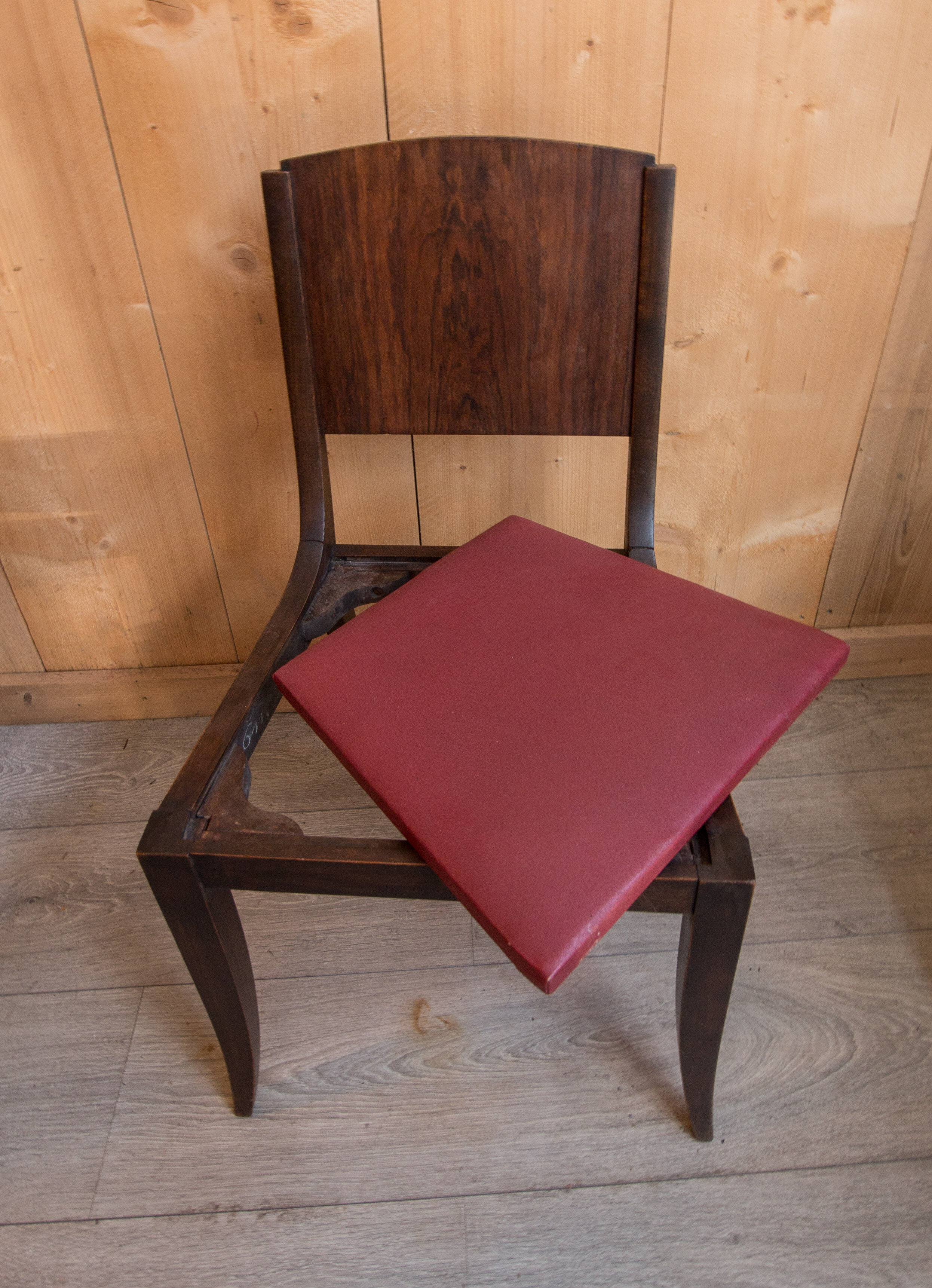 Suite of four art deco chairs