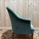 Fauteuil crapaud époque Napoléon III en velours vert