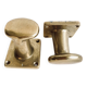 Pair of golden cast iron hooks