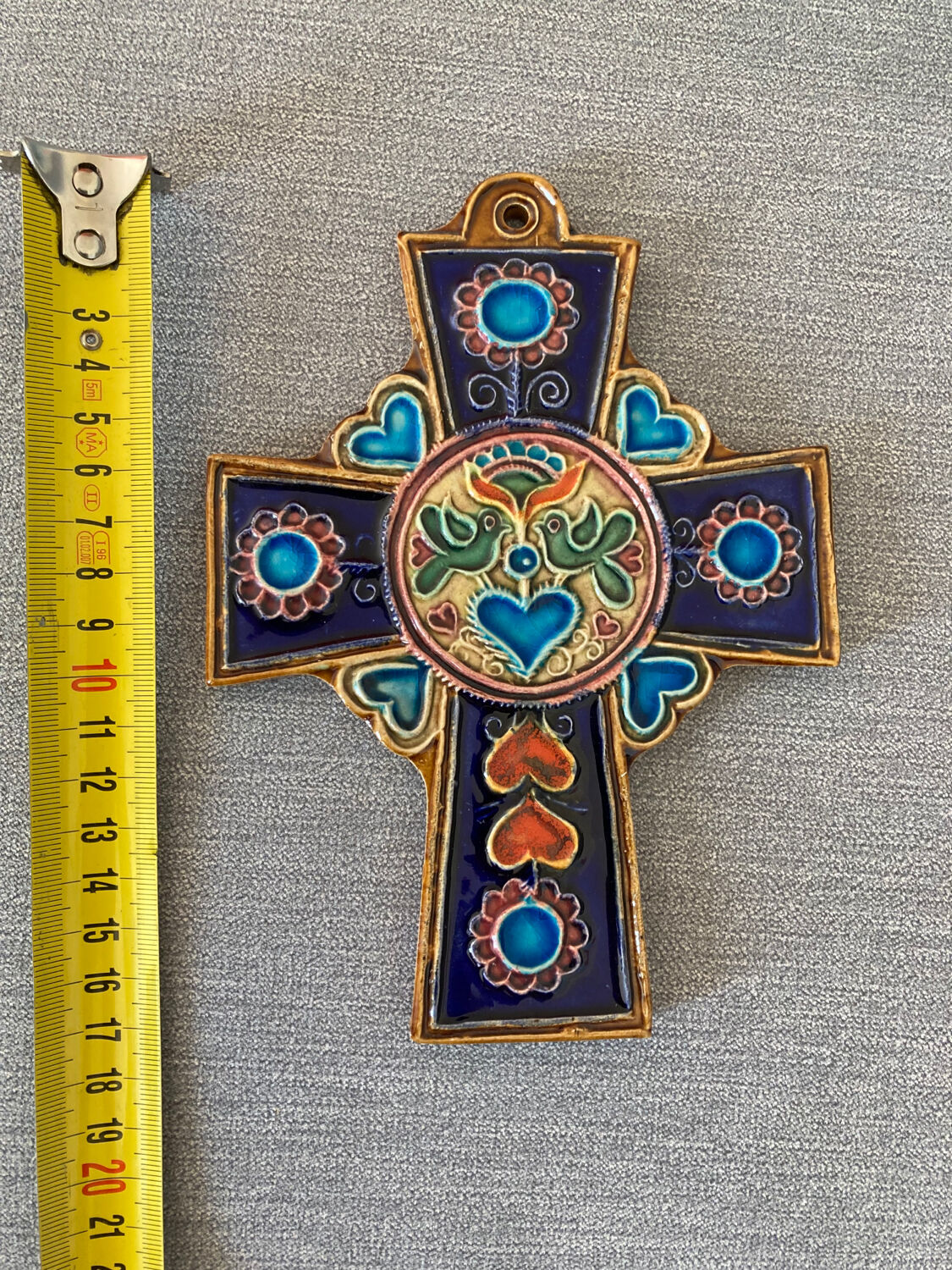 Celtic cross Jc Taburet in Quimper ceramic