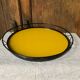 Plateau verre jaune 1960Plastofix