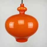 Orange glass suspension light Swedish Oplight by Hans Agne Jakobsson for AB Markaryd