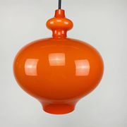Orange glass suspension light Swedish Oplight by Hans Agne Jakobsson for AB Markaryd
