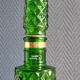 Carafe à whisky vintage en verre vert moulé pointe de diamant