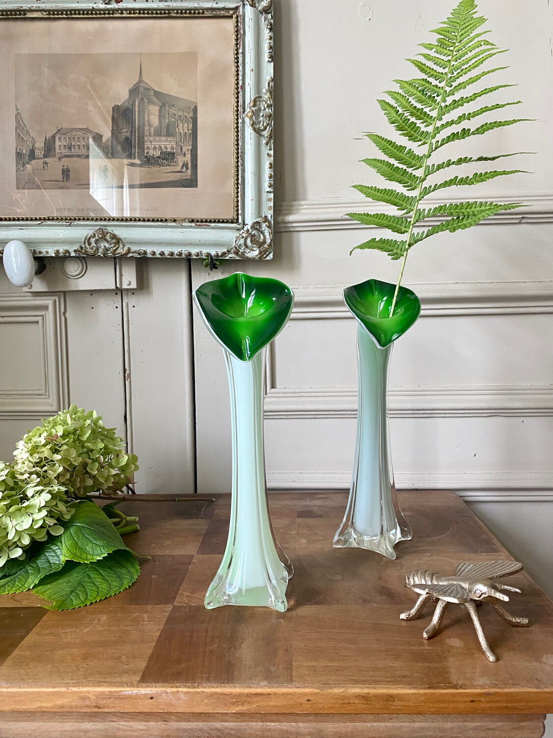 Paire de vases style Murano années 60