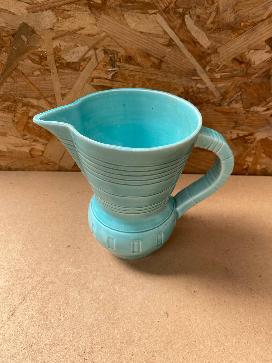 Ancien pichet digoin céramique bleue vintage