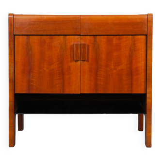 Commode en bois et opaline des années 1960