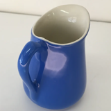 Blue ceramic pitcher
