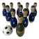 Wooden football bowling game