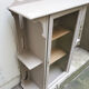 Old light grey wood display case