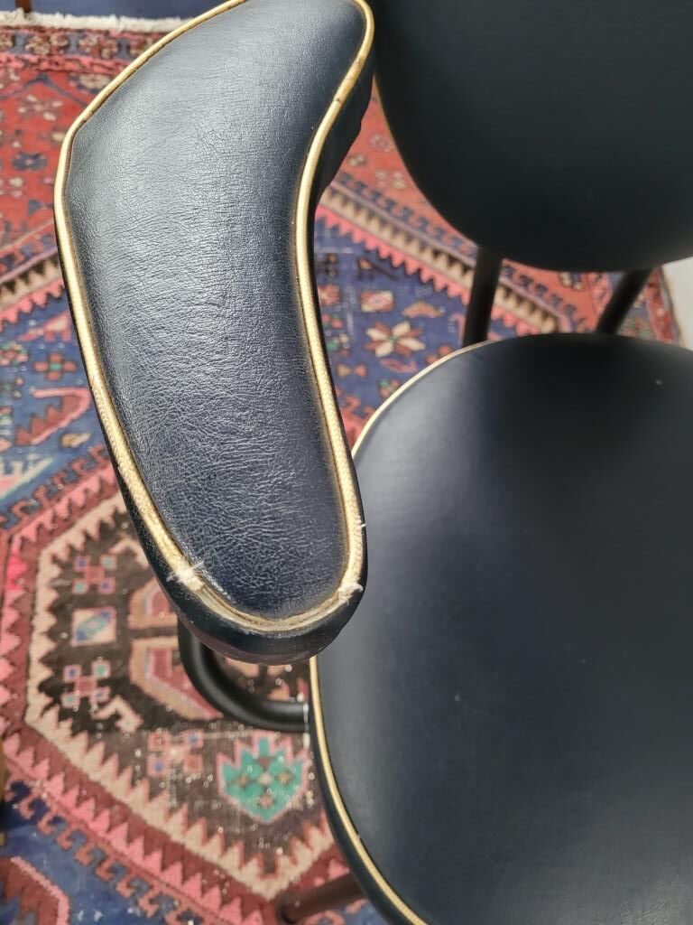 Metal and skai hairdresser's armchair 60s