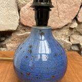 Lamp base in blue stoneware
