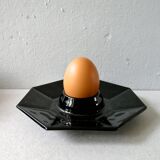 Set of 6 black egg cups