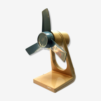 Ventilateur design calor, beige et bleu-gris, années 60