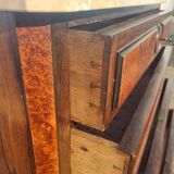 Napoleon III chest of drawers in mahogany and marble slab