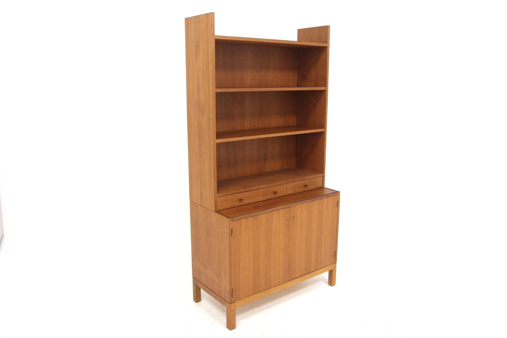 Commode-bibliothèque scandinave en teck, Suède, 1960
