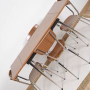 Formica extending table with 4 chairs, set, vintage from the 70s.