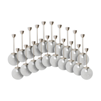 Set of 20 simple bubble suspensions from Kamenický Šenov, 1970