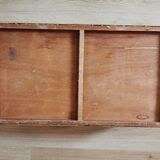 Grand tiroir panier osier rotin vintage ancien