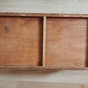 Grand tiroir panier osier rotin vintage ancien