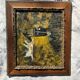 Tableau chasseur et chien ancien